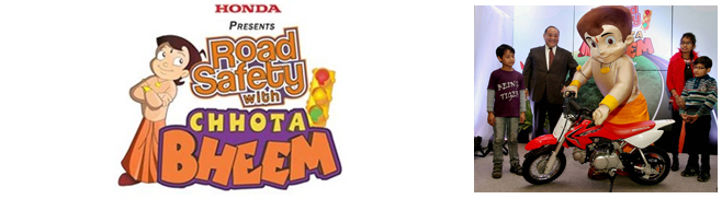 Honda Motorcycle & Scooter India promotes road Safety with Indian Super Hero - Chhota Bheem